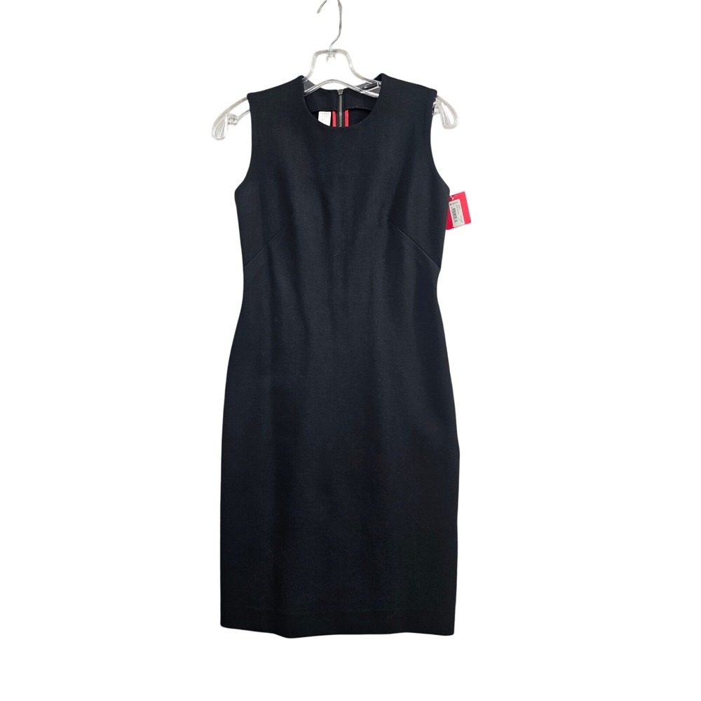 Spanx Perfect Fitted Dress Womens XS Black Solid Sleeveless Sheath Ponte 20380R